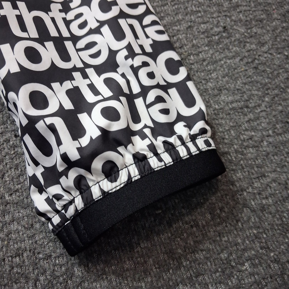 The North Face Mens Windwall Jacket Black White All Over Logo Print Large L - Picture 12 of 16
